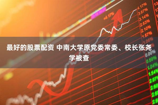 最好的股票配资 中南大学原党委常委、校长张尧学被查